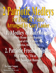 2 PATRIOTIC MEDLEYS for Flute & Piano (Score & Parts included) P.O.D cover Thumbnail